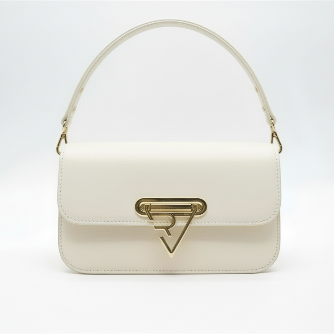 Creamy White Vegan Leather Bag