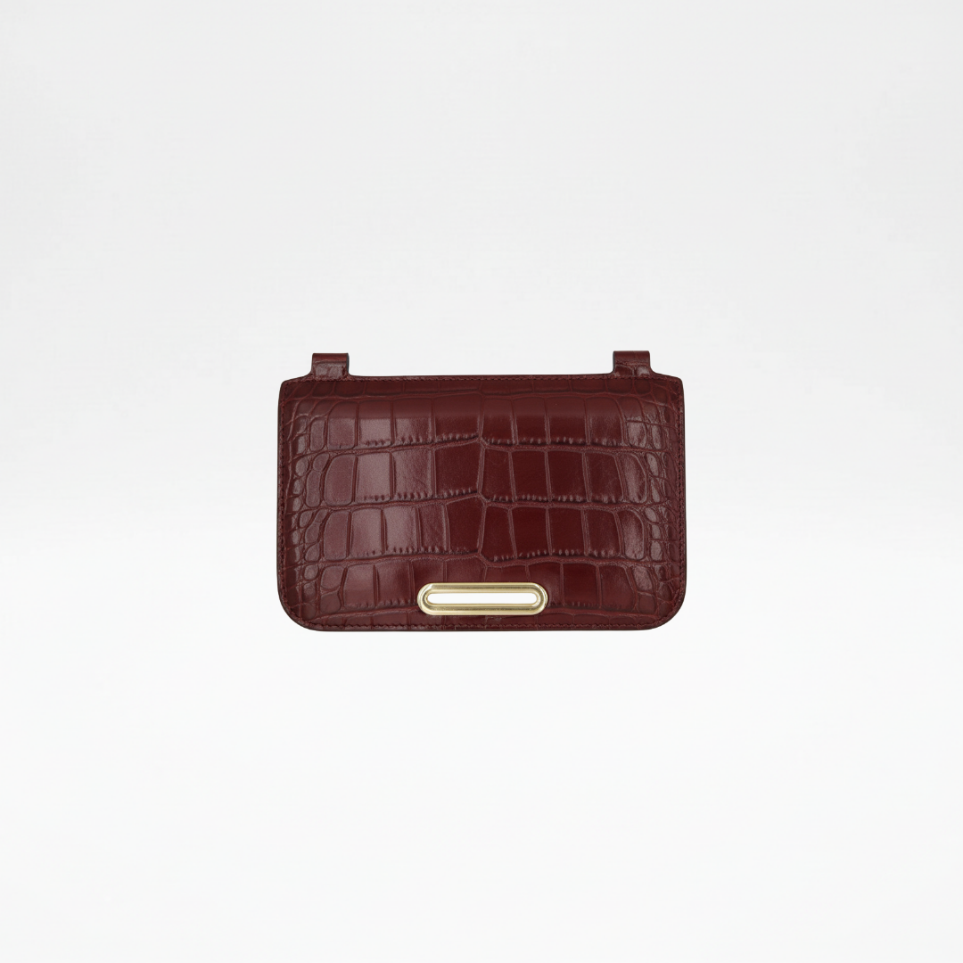 Croc Burgundy Flap