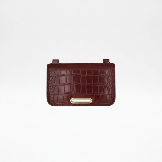 Croc Burgundy Flap