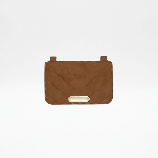 Brown Quilted Flap
