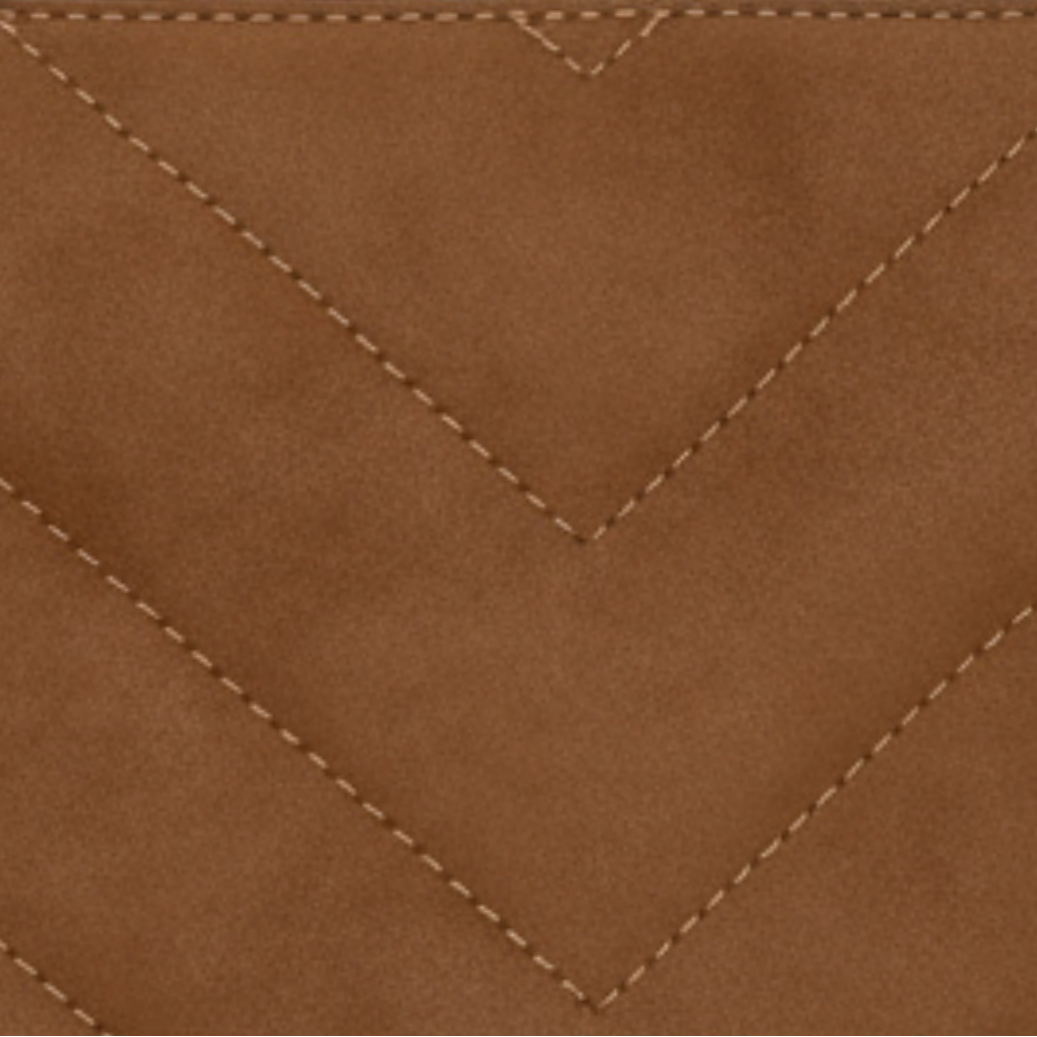Brown Quilted Flap